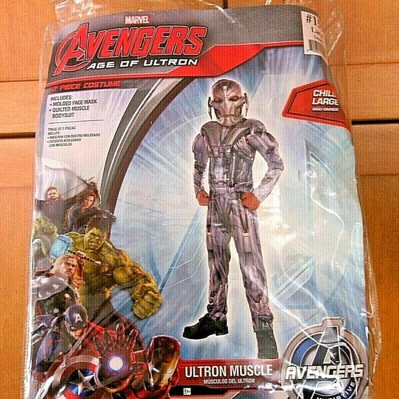 Marvel Avengers Bodysuit & Mask Muscle Age of Ultron Kids Christmas Size 12-14 - Picture 13 of 16